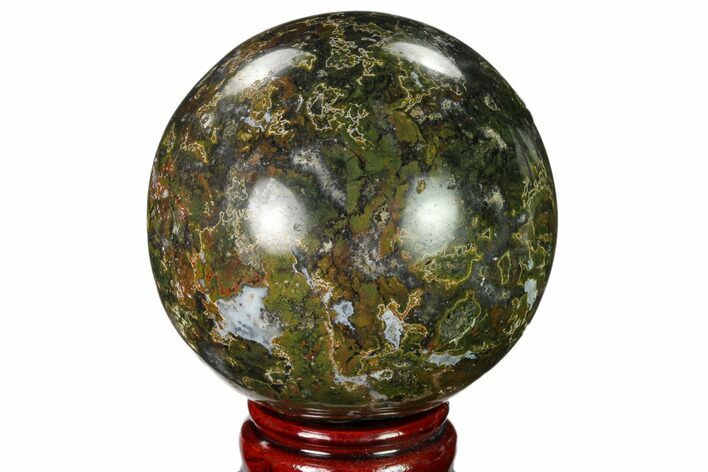 Colorful, Polished Agate/Jasper Sphere - Madagascar #159947